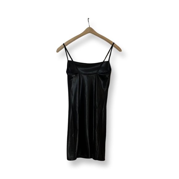 Bebe Satin Cowl Neck Slip Dress in Black Size Small - Picture 5 of 9